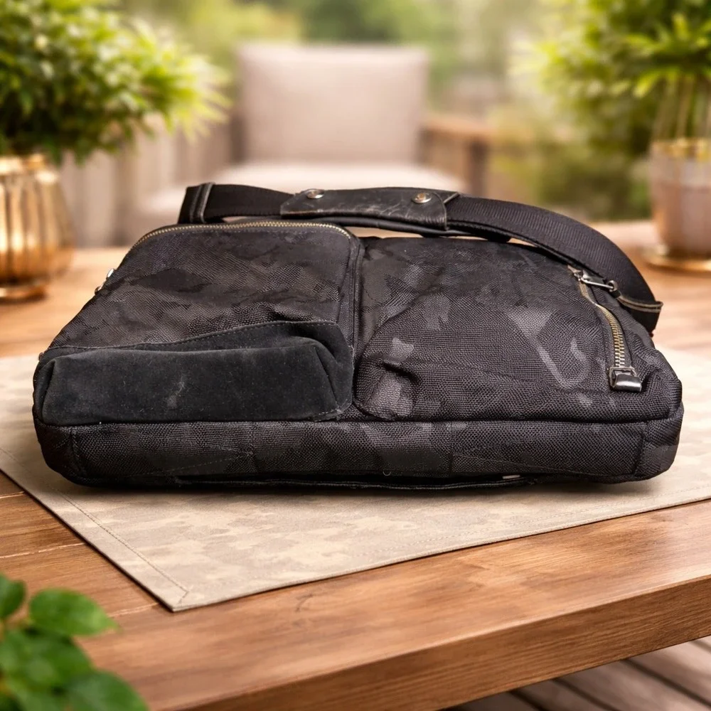 Tumi Alpha Bravo Brooks Slim Briefcase‎ Black Camo Ballistic Nylon Bag 61011DCM
